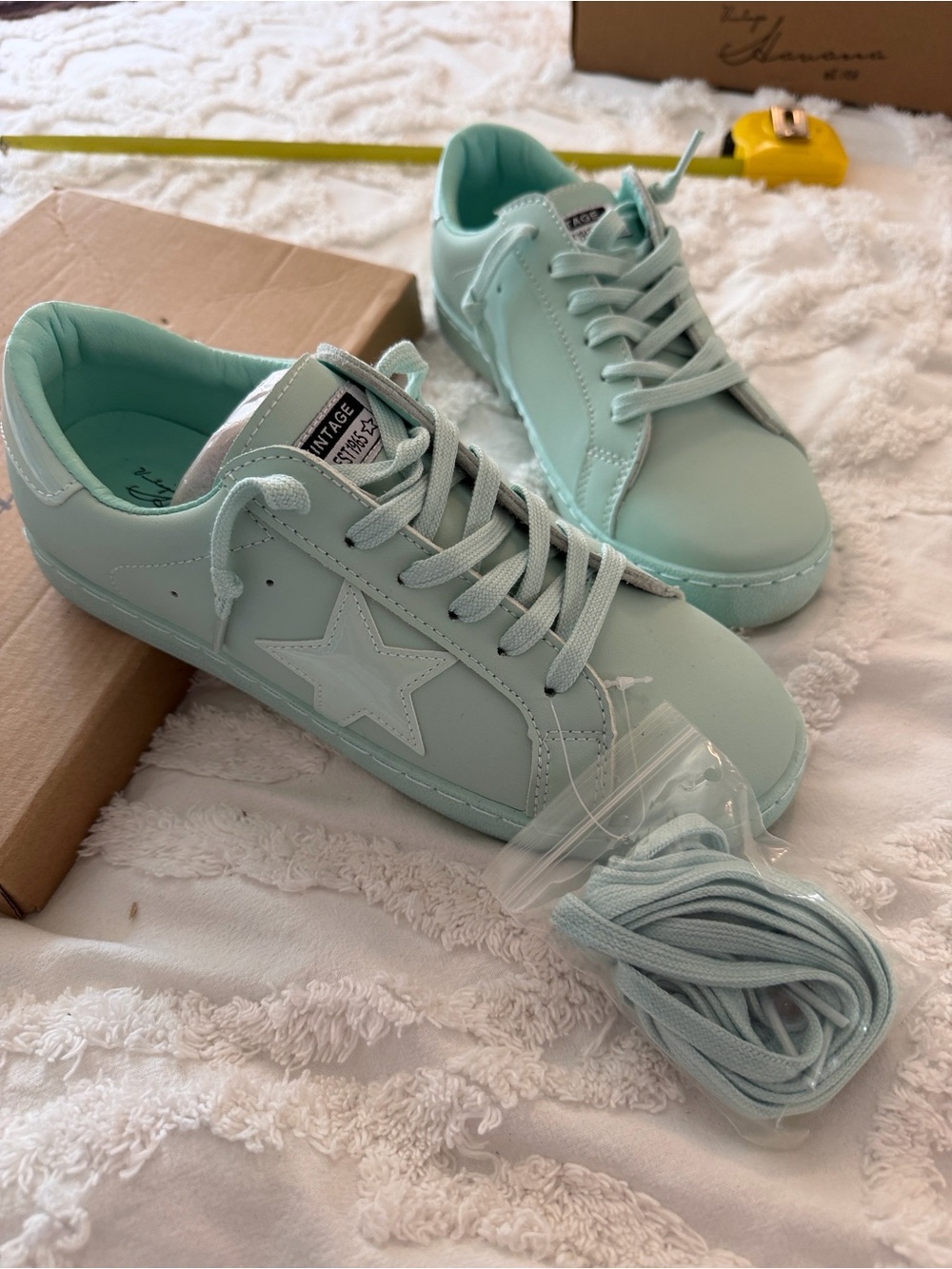 Vintage Havana Mint Green Slip-On Sneakers - Women's New in box